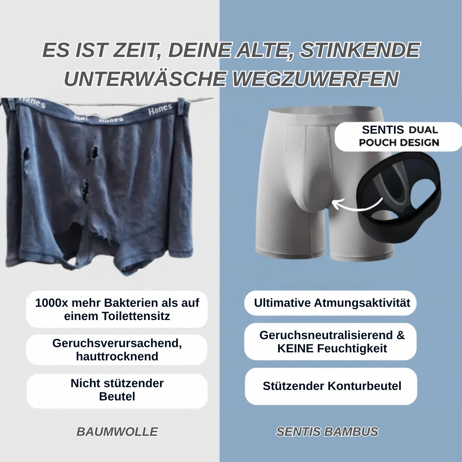 Dual Pouch Bambus Boxers