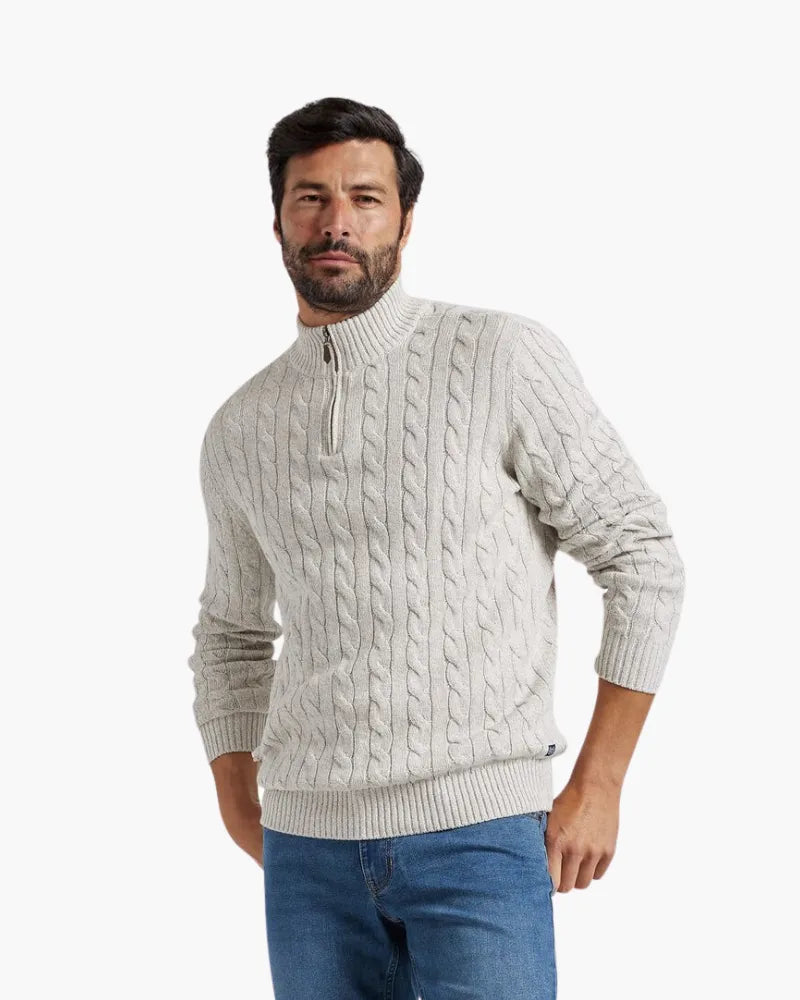 Halbzip Strickpullover