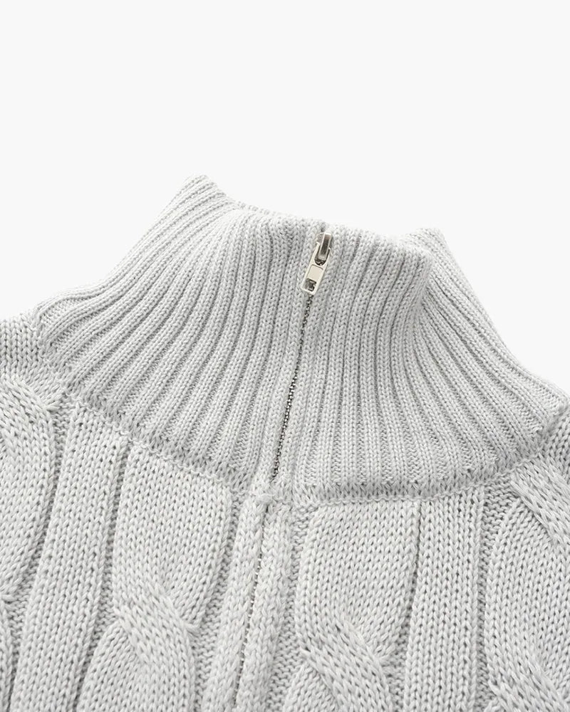 Halbzip Strickpullover